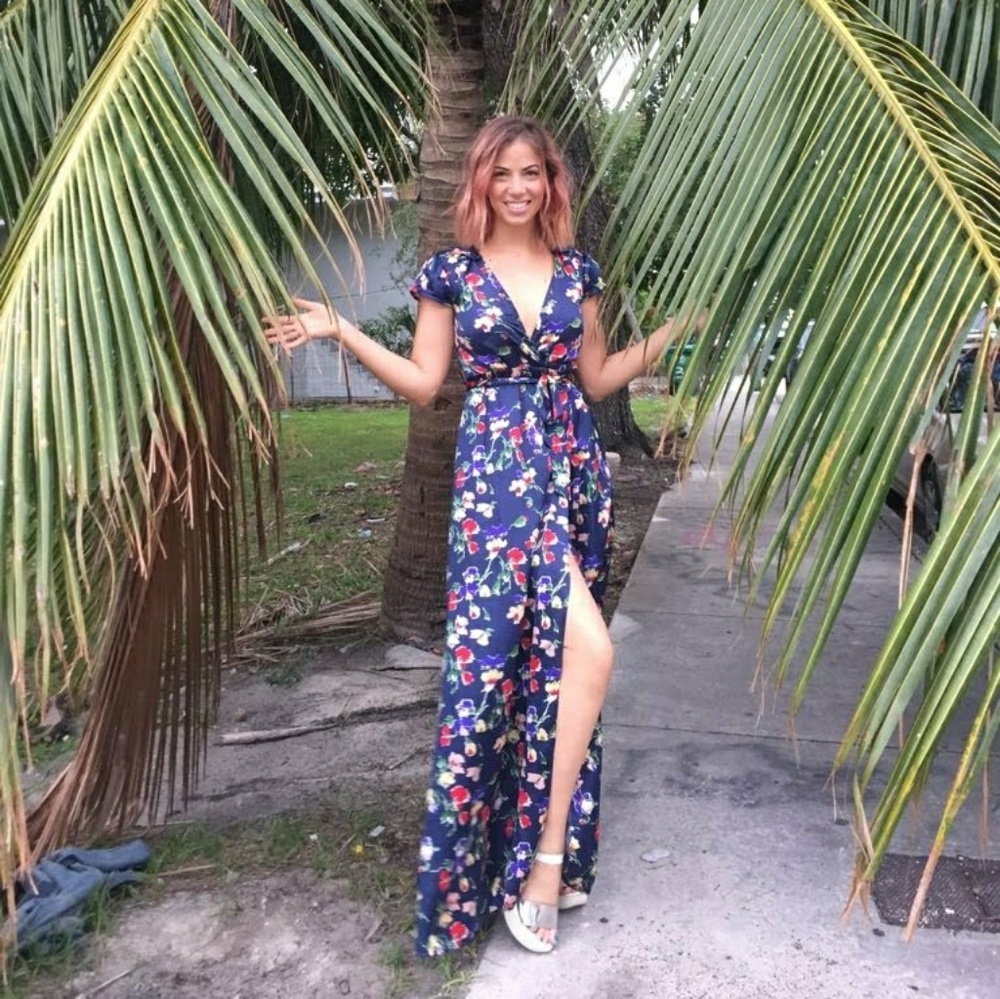 TULAROSA Satin Floral Dress